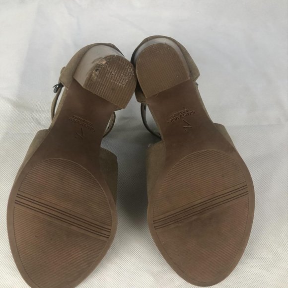 Tan Women Simply Vera Wang Open Toe Ankle Strap H - Picture 4 of 9